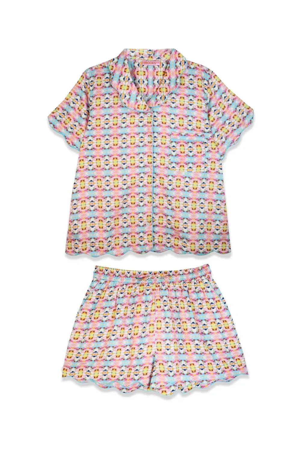 BROOKS AVENUE - Scalloped Pajama Set Short - Rack Hunt