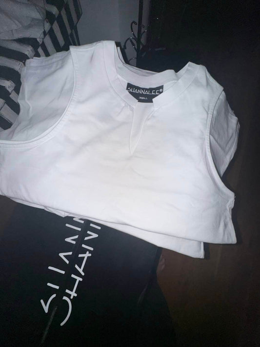 SHANNALEE - 100% COTTON CUT NECK A-LINE TOP - Rack Hunt -