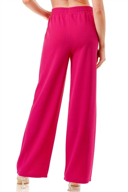 Elastic Waist Relaxed Pants - Plus