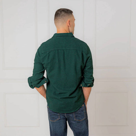 Scottish Herringbone Organic Flannel Shirt
