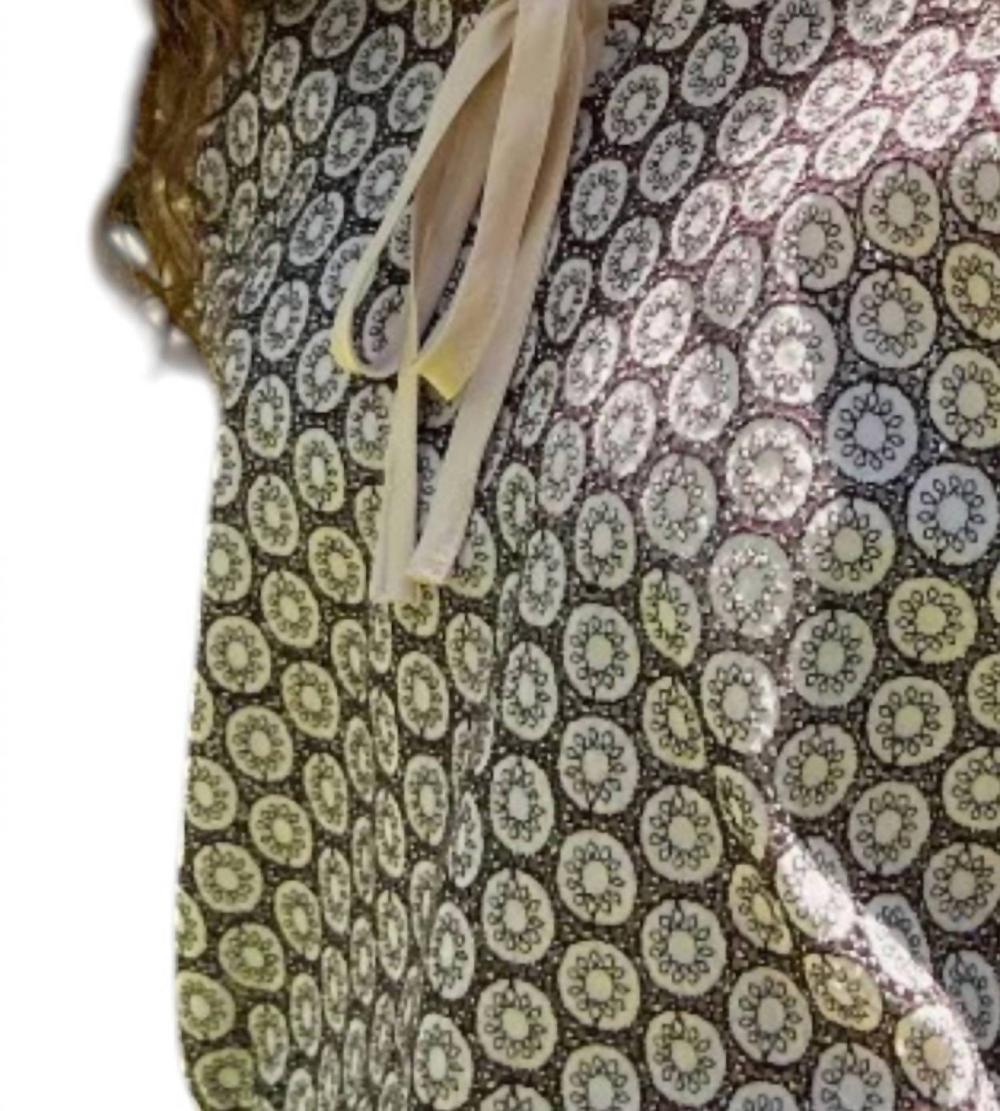 Puffy Raglan Sleeve Blouse With Silk Tie