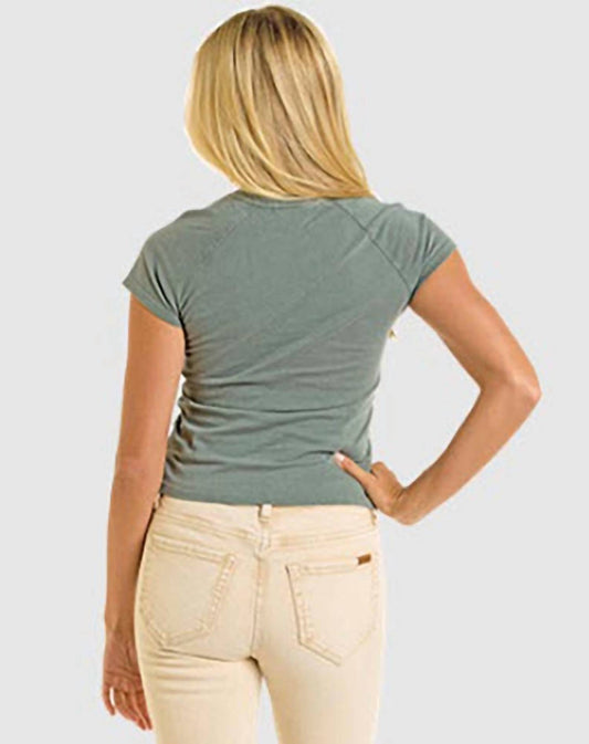 Cowgirl Studded Fitted T-shirt With Seams