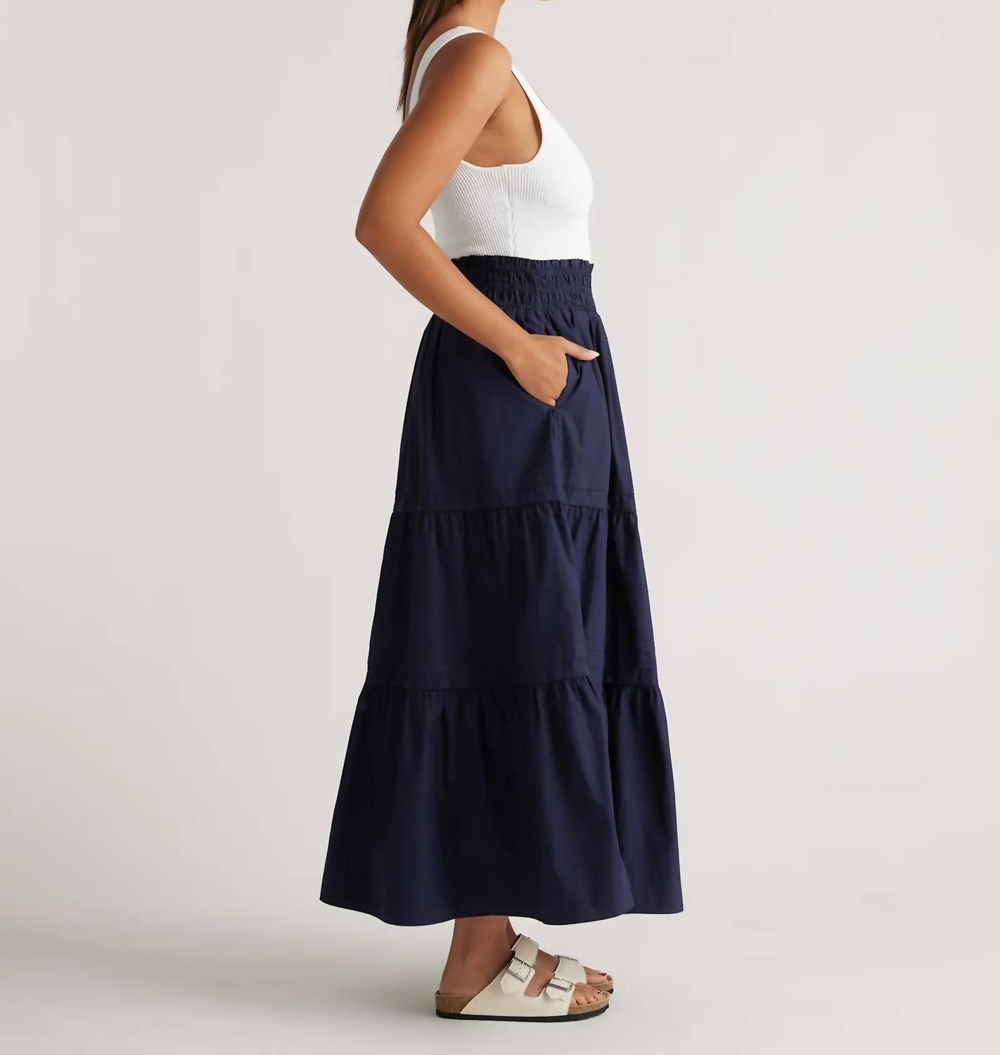 Midnight Mood Tiered Skirt