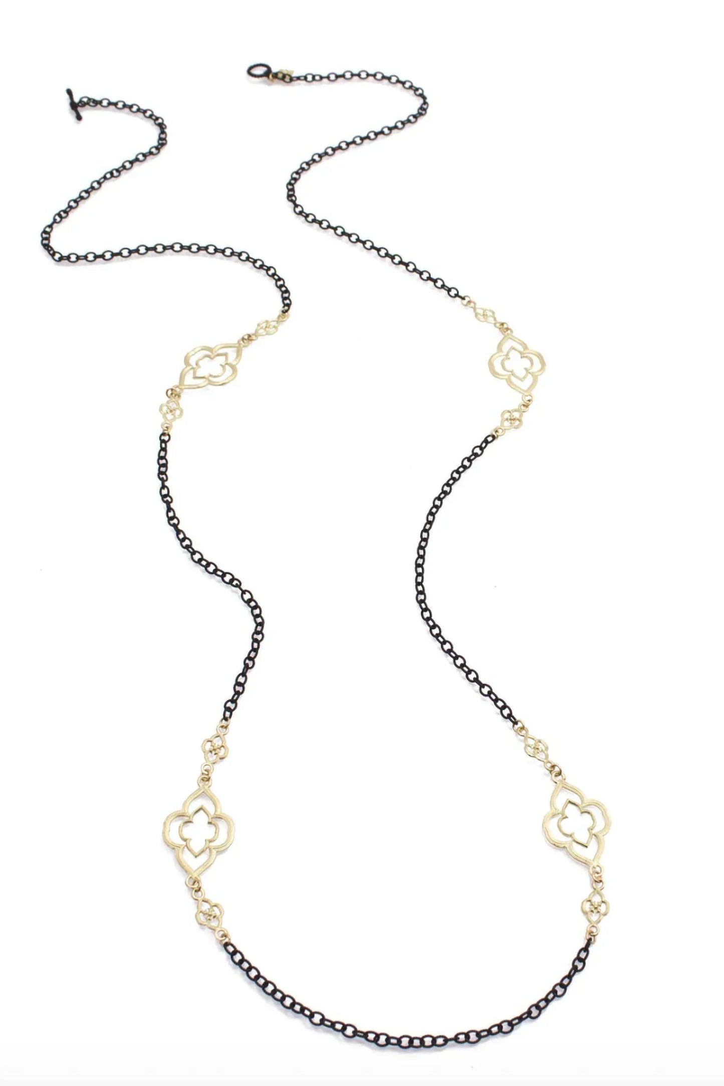 Armenta - Women's Old World Heraldry Scroll Station Cable Chain Necklace - Rack Hunt