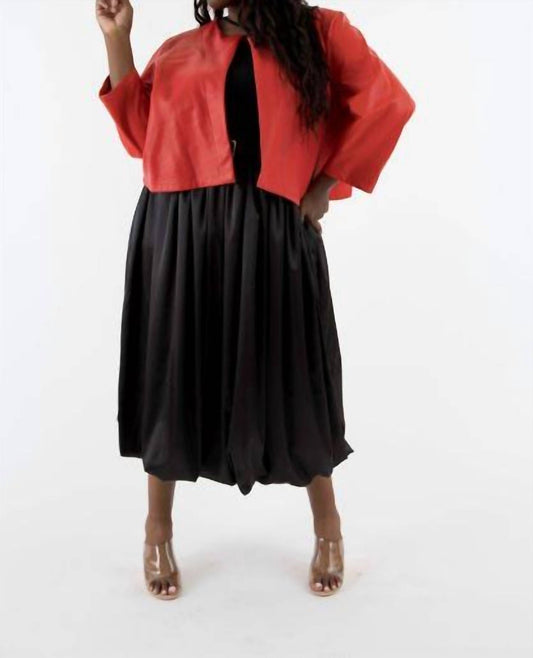 Barre Collarless Leather Jacket