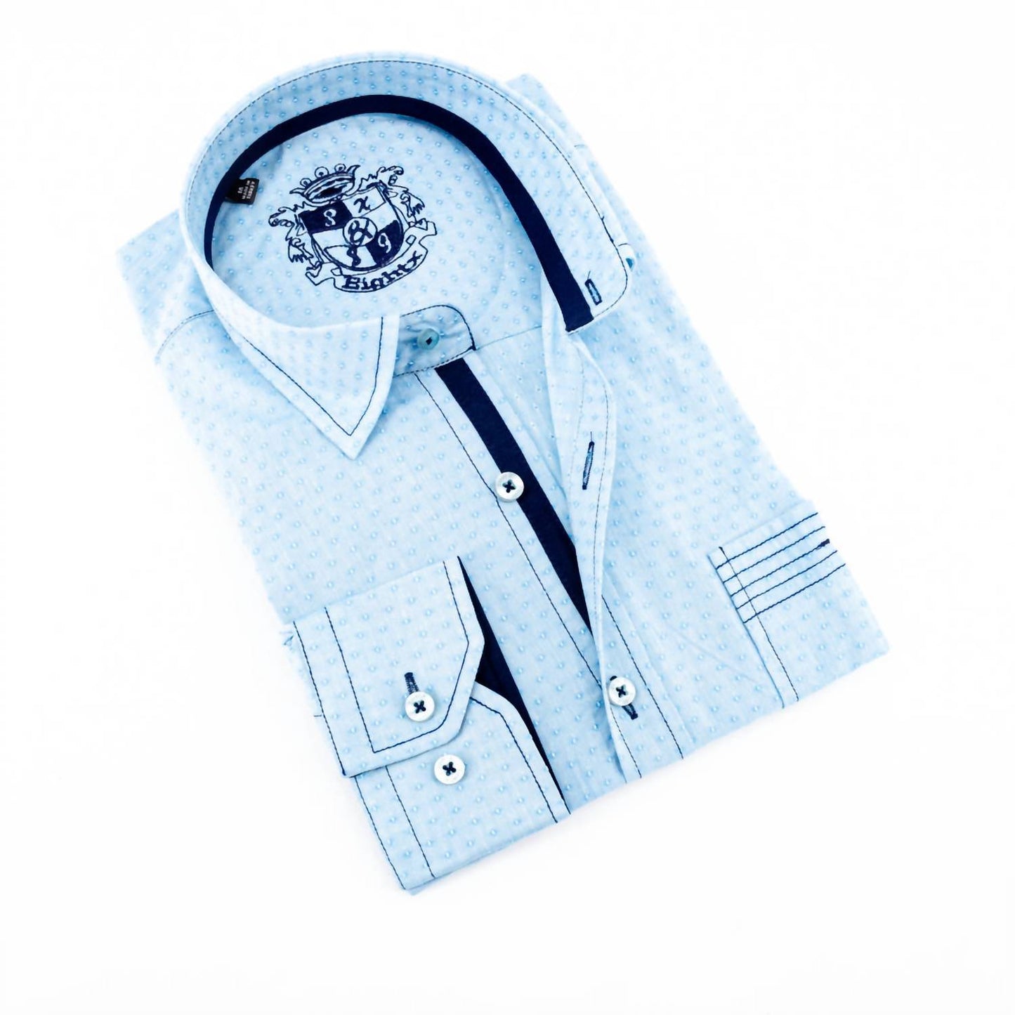 Jacquard Button Down Shirt With Pocket