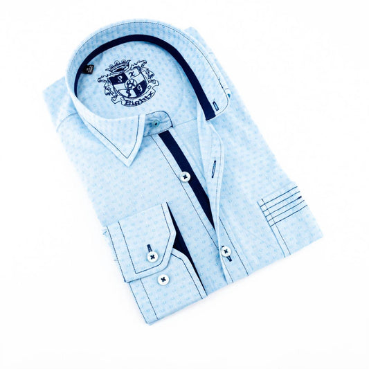 Jacquard Button Down Shirt With Pocket