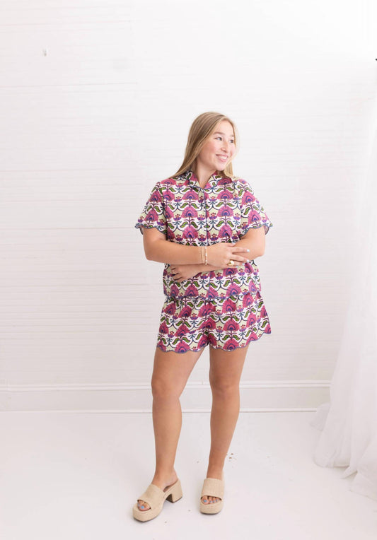 Henley Pajama Short Set