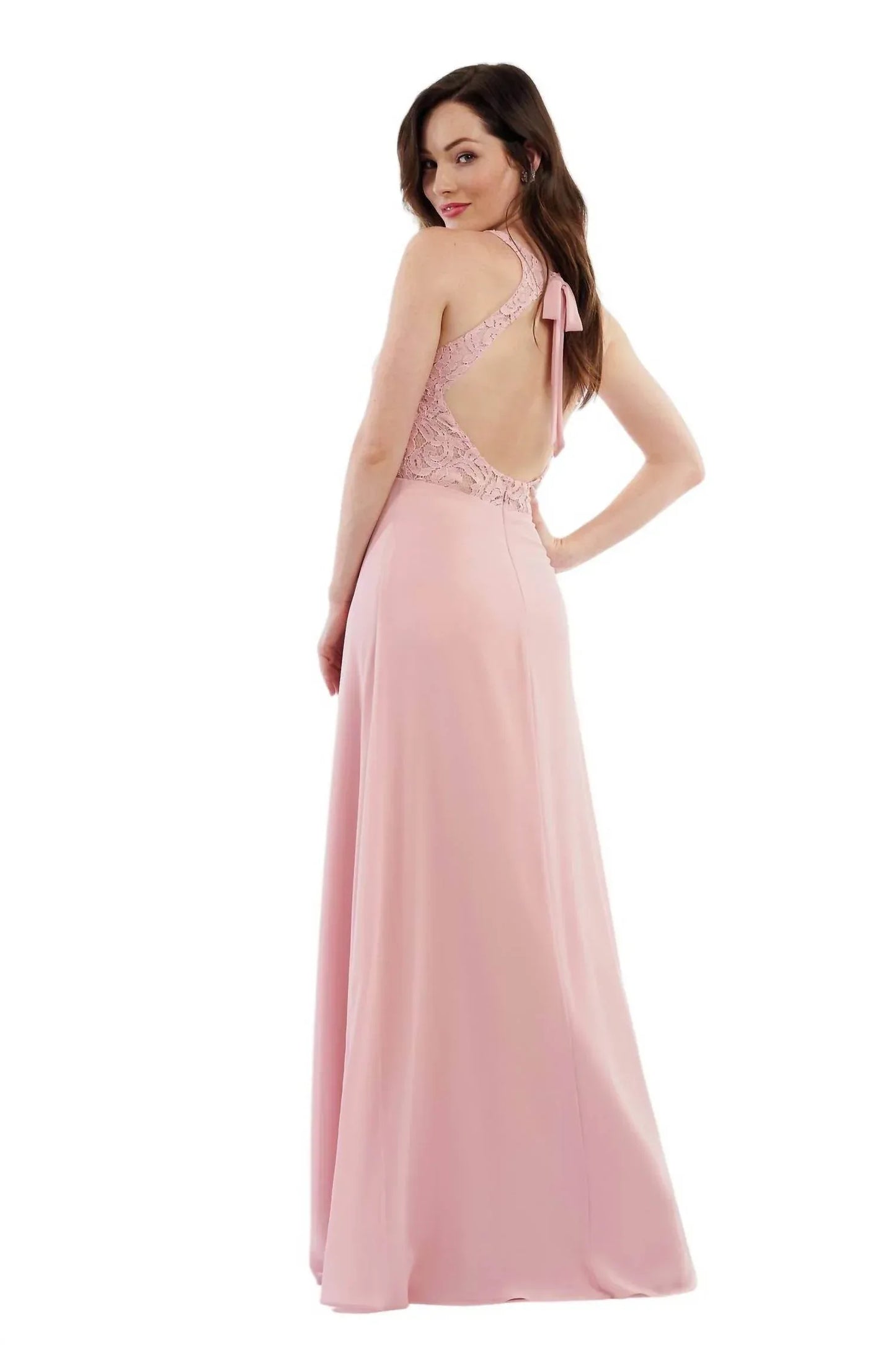 Jasmine Bridal - Charlotte Chiffon & Lace Long Bridesmaid Dress - Rack Hunt