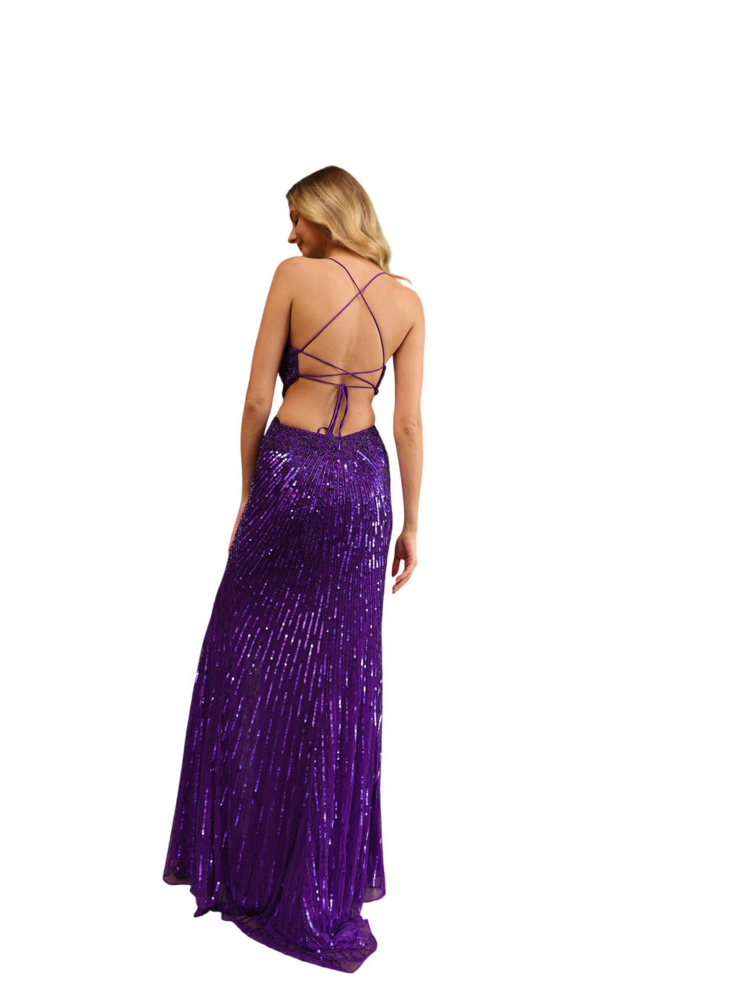 Sleeveless Sequin Gown