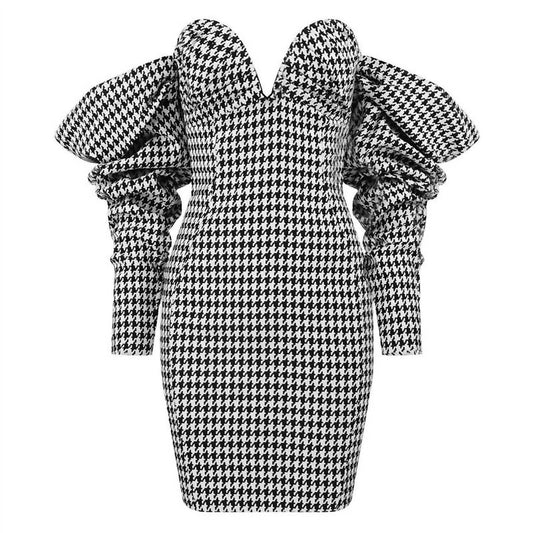 Porshia By Porshia Banks - Privilege Houndstooth Dress - Rack Hunt