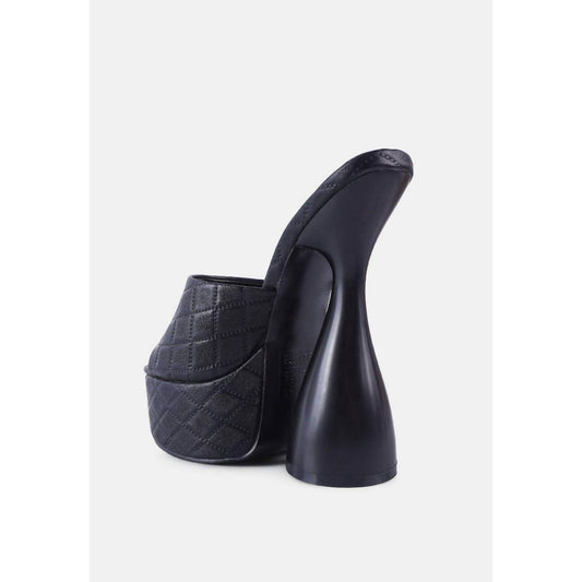 London Rag - Women's Oomph Quilted Hourglass Heel Platform Sandals - Rack Hunt -