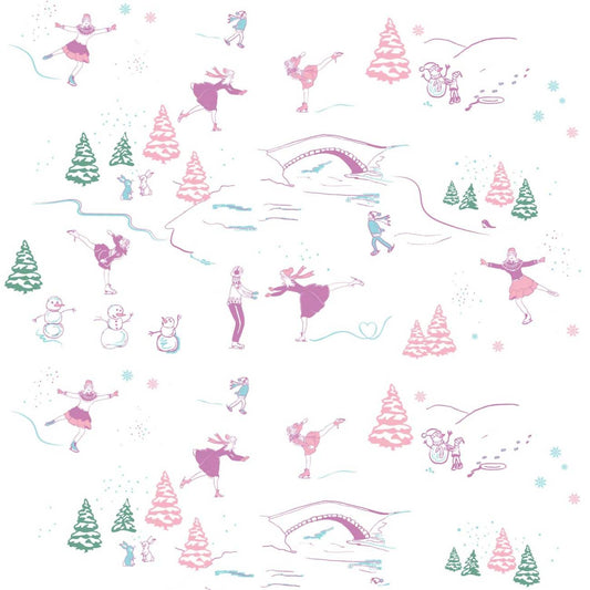 Toddler's Ice-skating & Snowmen Pajamas