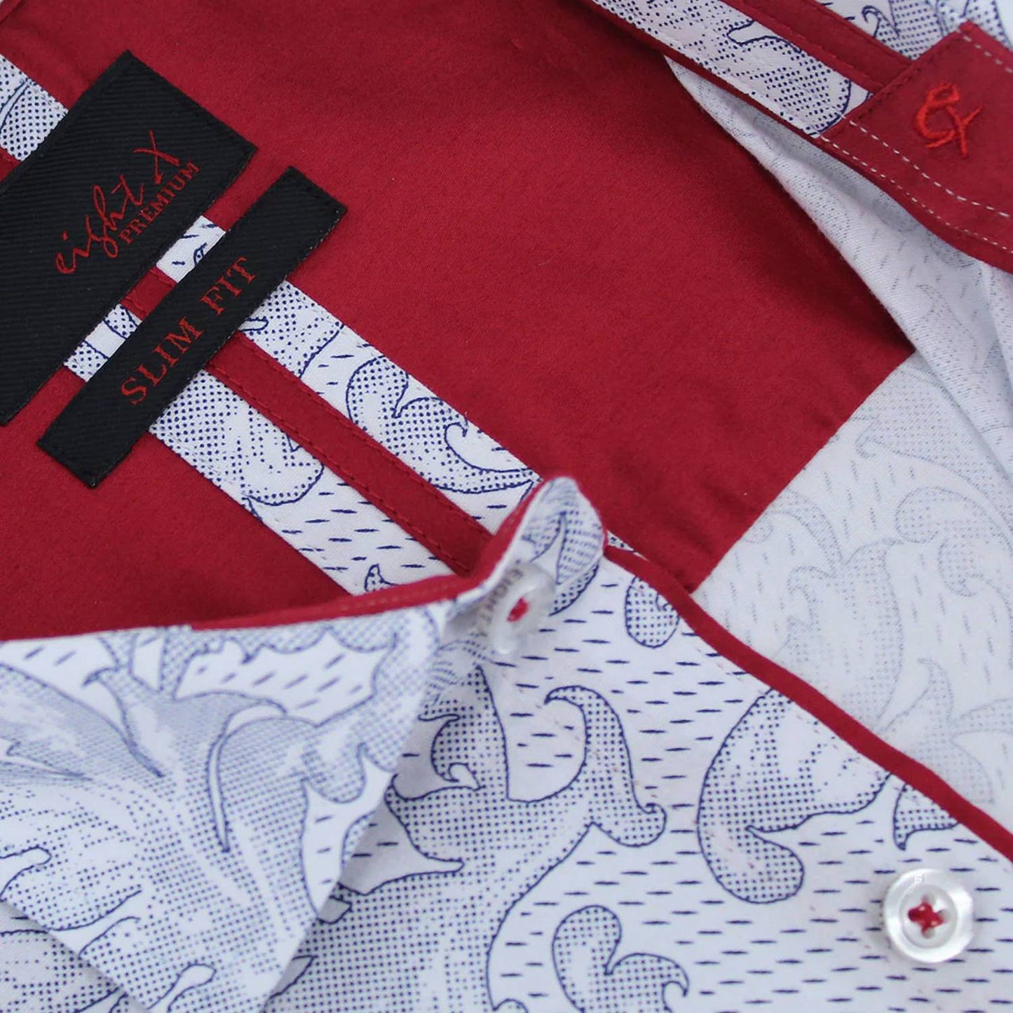 Damask Print Button Down Shirt