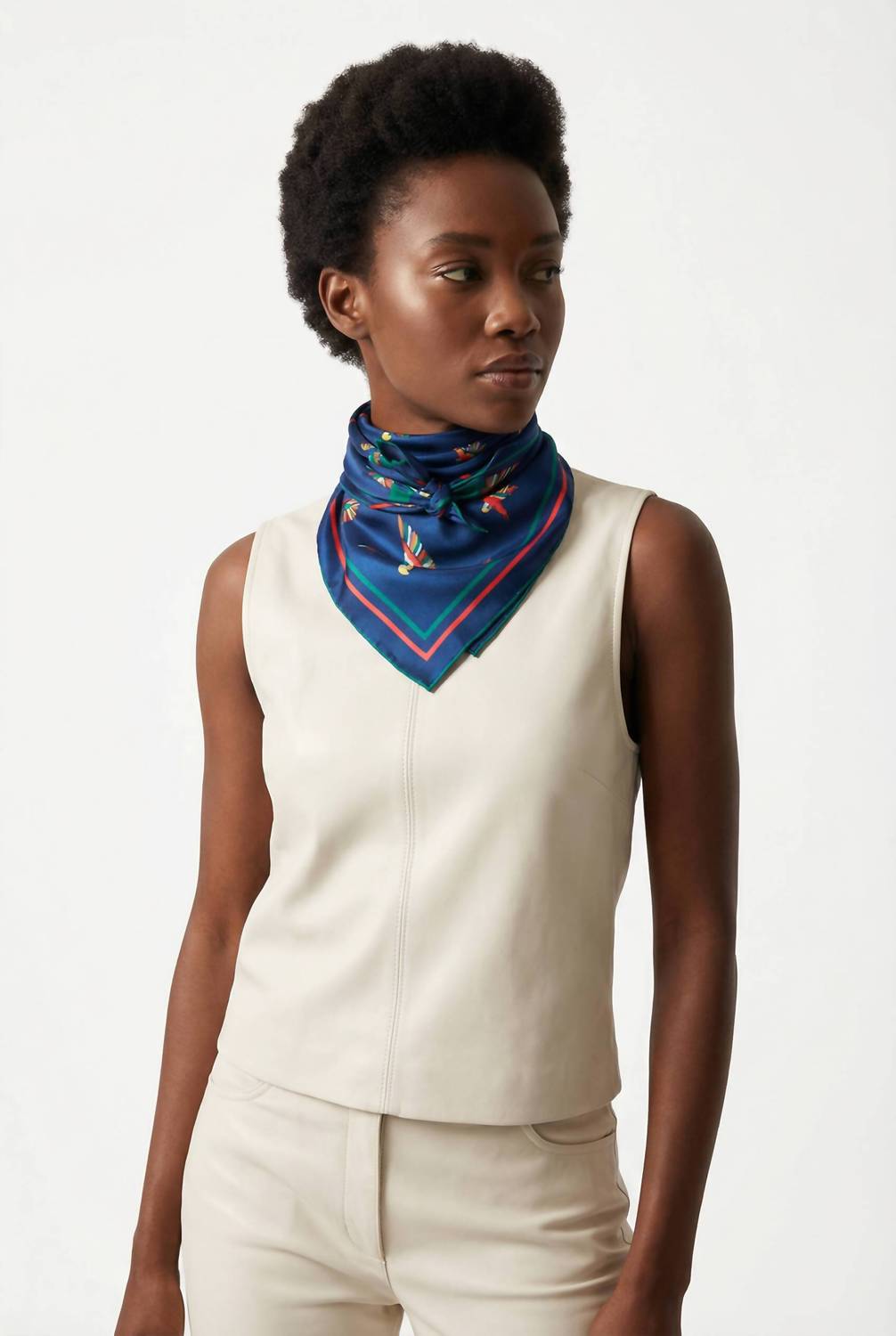 Women's Sky Parade Double Sided Silk Scarf