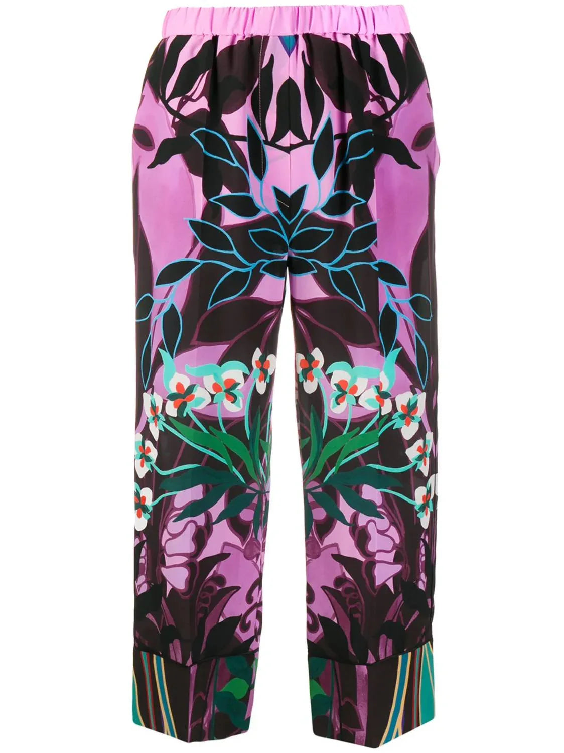 Valentino - Culottes With Orchid Print Pants - lifestyle view - Rack Hunt