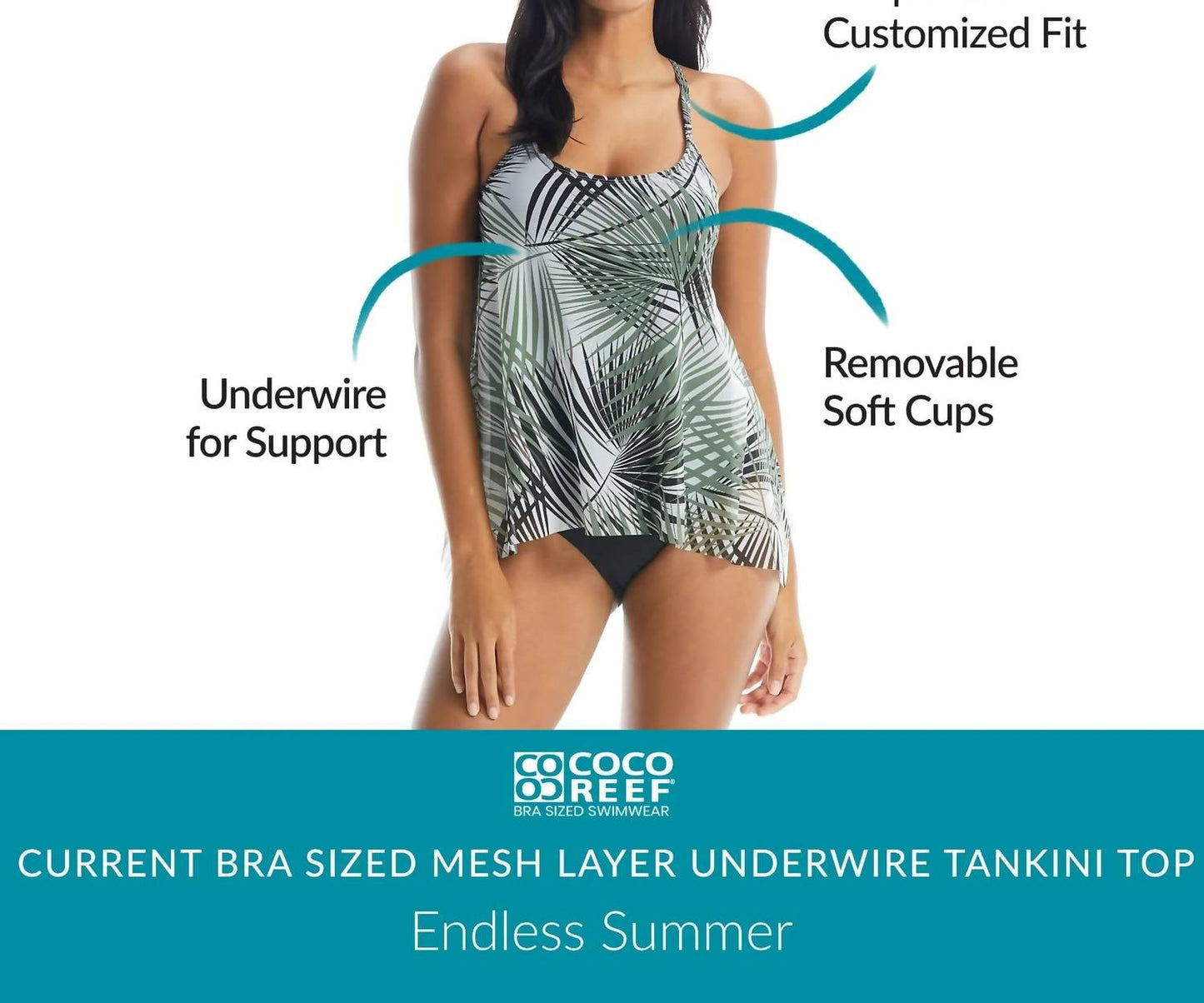 Current Underwire Tankini Top