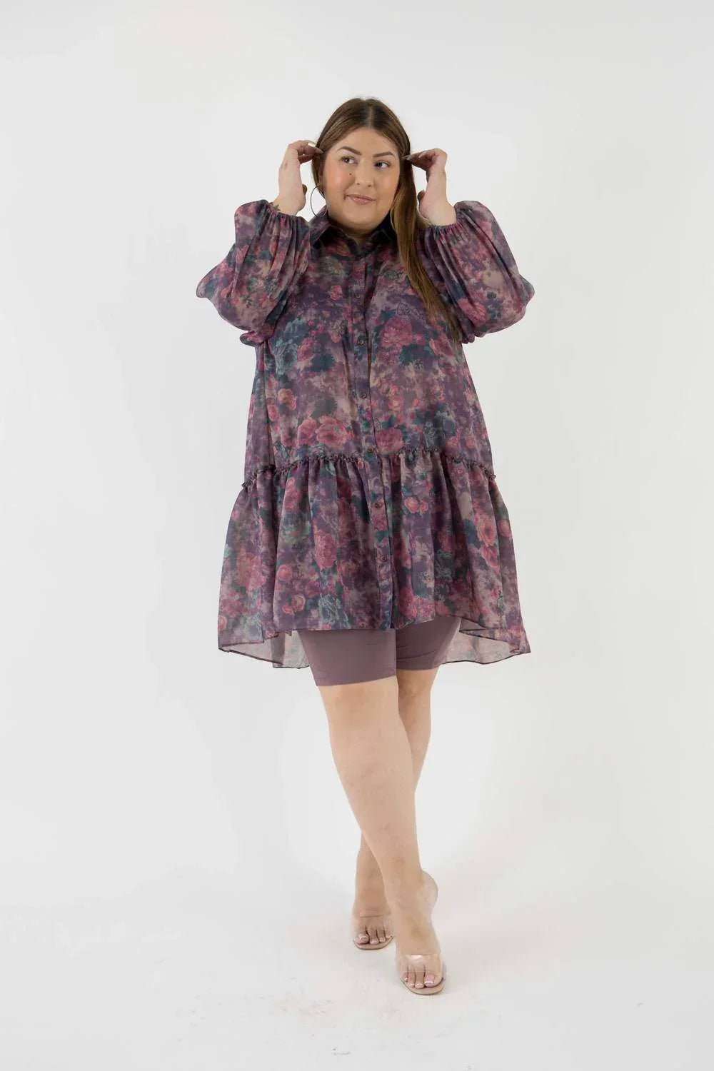 Sante Grace - Floral Voile Tunic Top - Plus Size - Rack Hunt