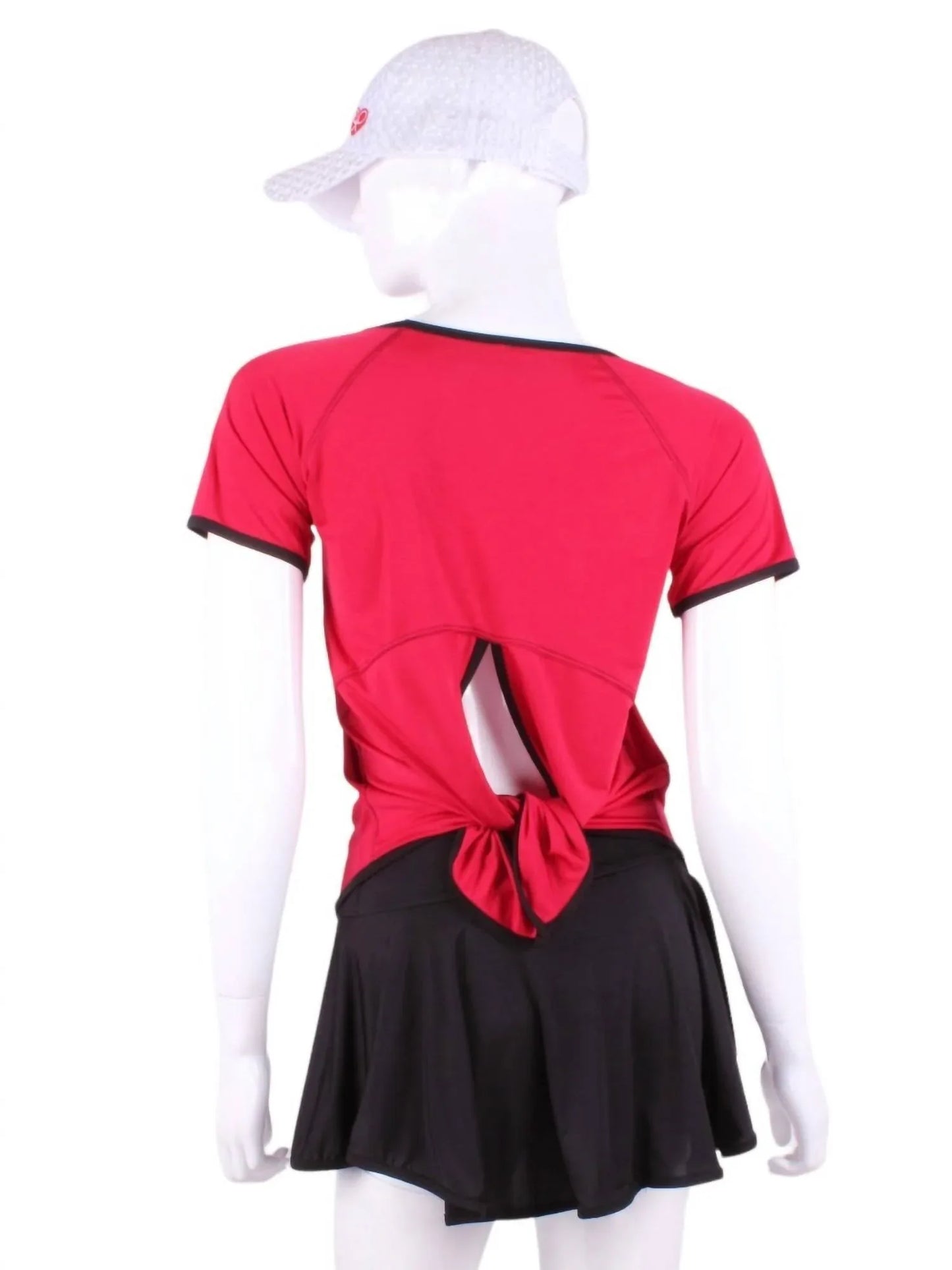 Love Love Tennis - Women's Tie Back Short Sleeve Tennis Tee - Rack Hunt