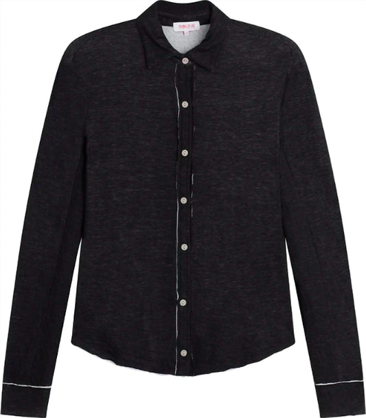 Sienna Double Layer Jersey Button Down