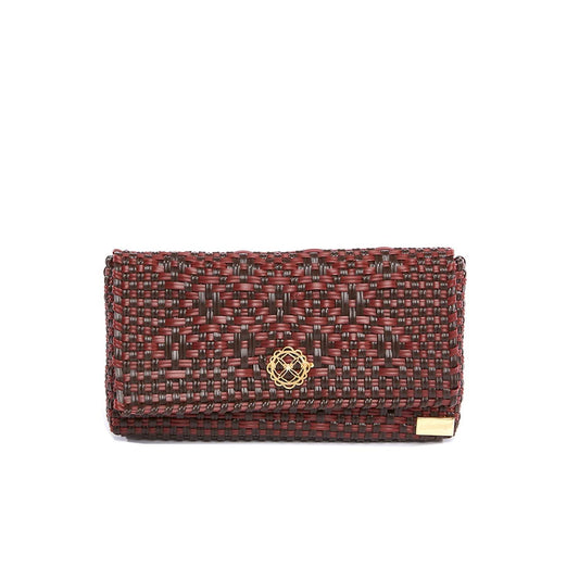 Women's Travel Woven Line Tote Bag With Clutch