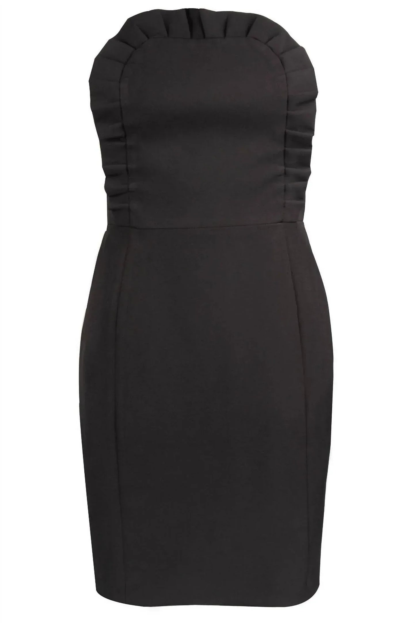 Clover and Sloane - Strapless Ruffle Apron Cocktail Dress - Rack Hunt