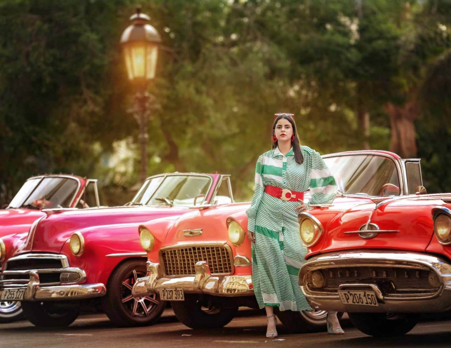 Rossario George - Women's Striped Belted Bohemian Style Maxi Dress - Rack Hunt -