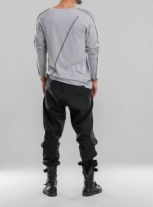 Long Sleeve Melange Asymmetric Jumper