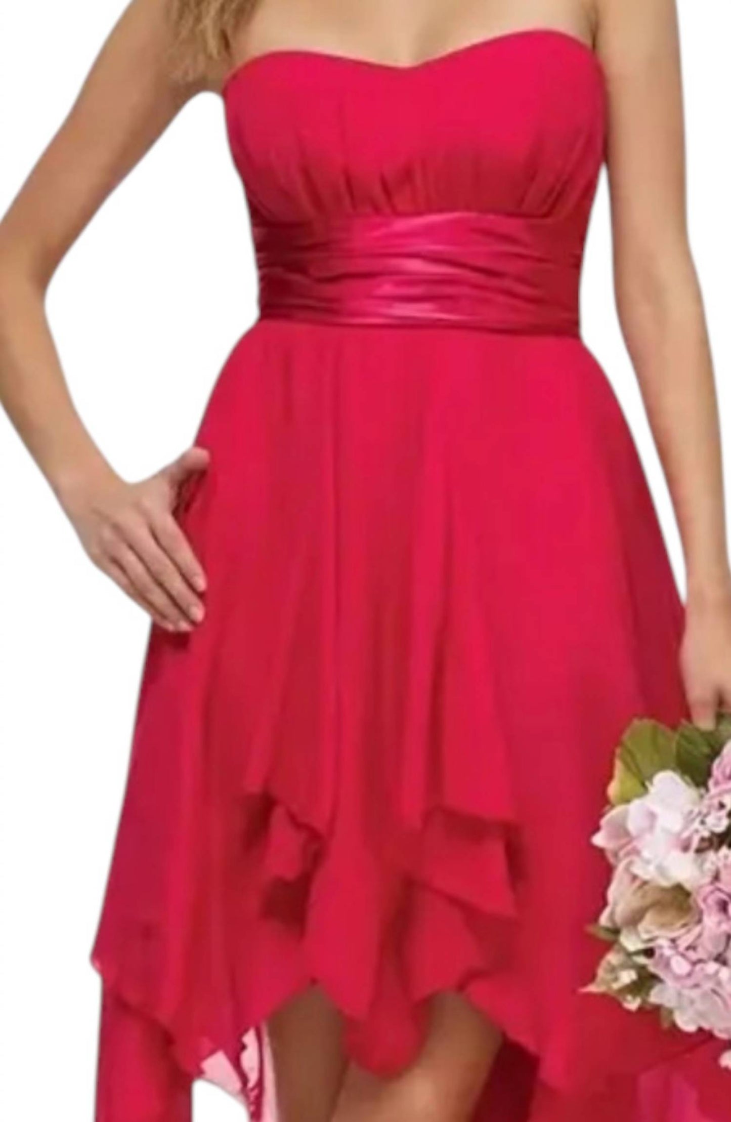 High Low A Line Prom Dress