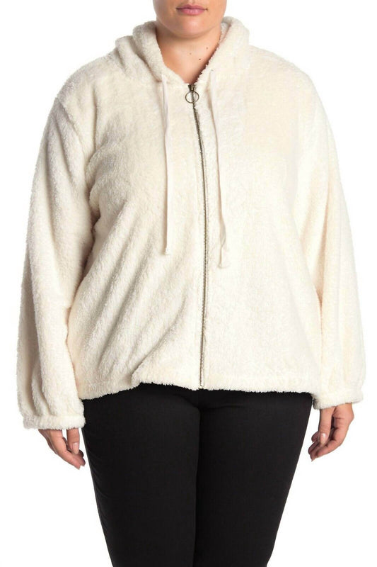 Bobeau - Faux Fur Front Zip Ultra Plush Soft Hoodie - Rack Hunt -