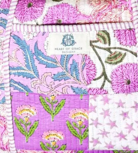 Women's Starlit Blooms Quilted Duffle Bag