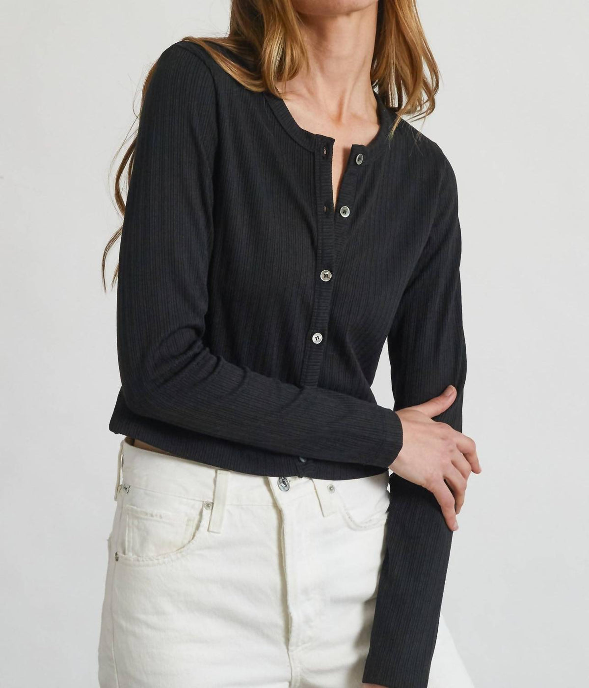 Women's Cropped Long Sleeve Cardigan