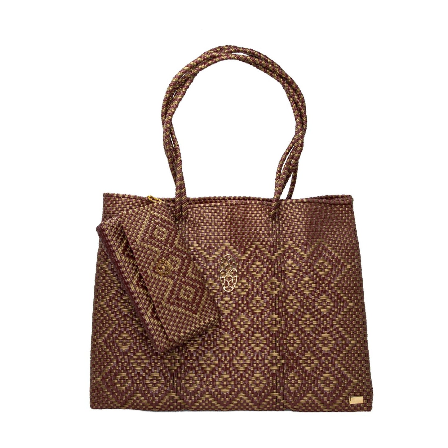 Women's Travel Handmade Aztec Tote Bag With Clutch