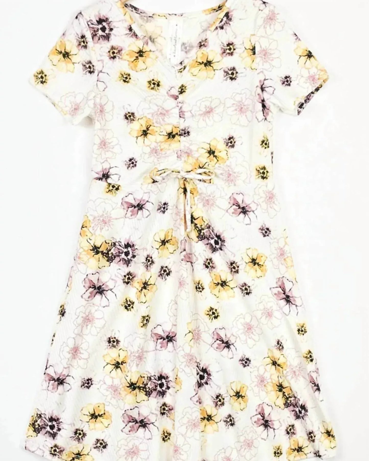Heart and Arrow - Girls' Ruched Front Floral Dress - Rack Hunt