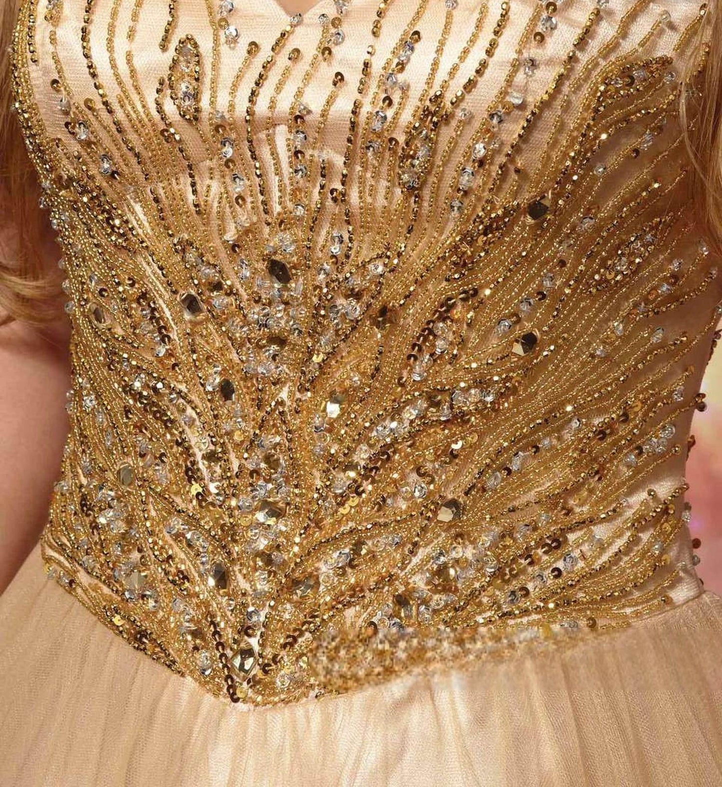 Kiss Kiss Formal - Beaded Bodice Tulle Ball Gown - Rack Hunt