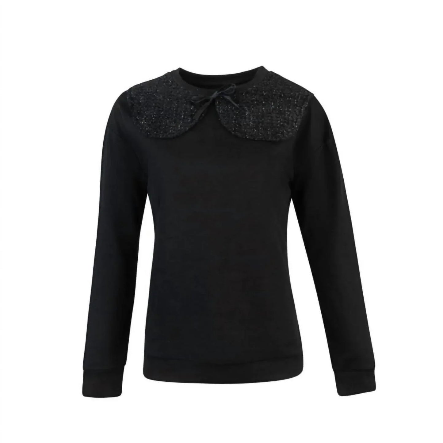 Esteem Couture - Women's French Terry Sequin Collar Sweatshirt - Rack Hunt