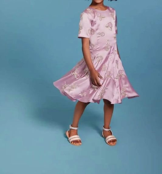 Sasha+Z - Floral Embroidered Satin Dress - Rack Hunt
