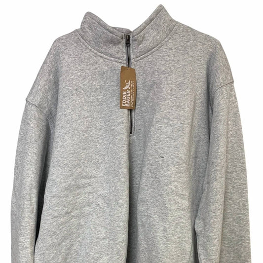 Men's Faux Sherpa Quarter Zip Pullover Sweatshirt - Big And Tall