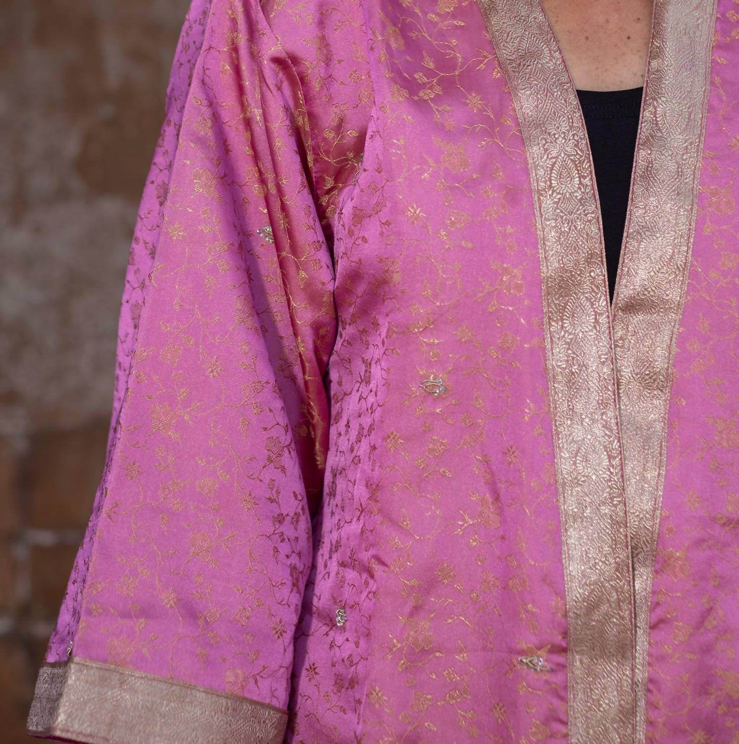 StandAwt - Aphrodite Silk Saree One Size Kimono - Rack Hunt -