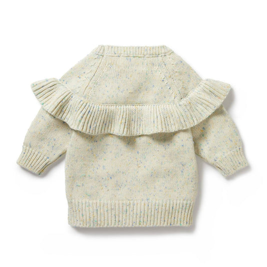Kid's Knitted Ruffle Sweater