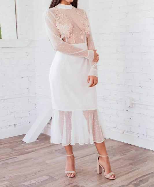Ariti Kaziris - Long Sleeve Sheer Lace Dress - Rack Hunt