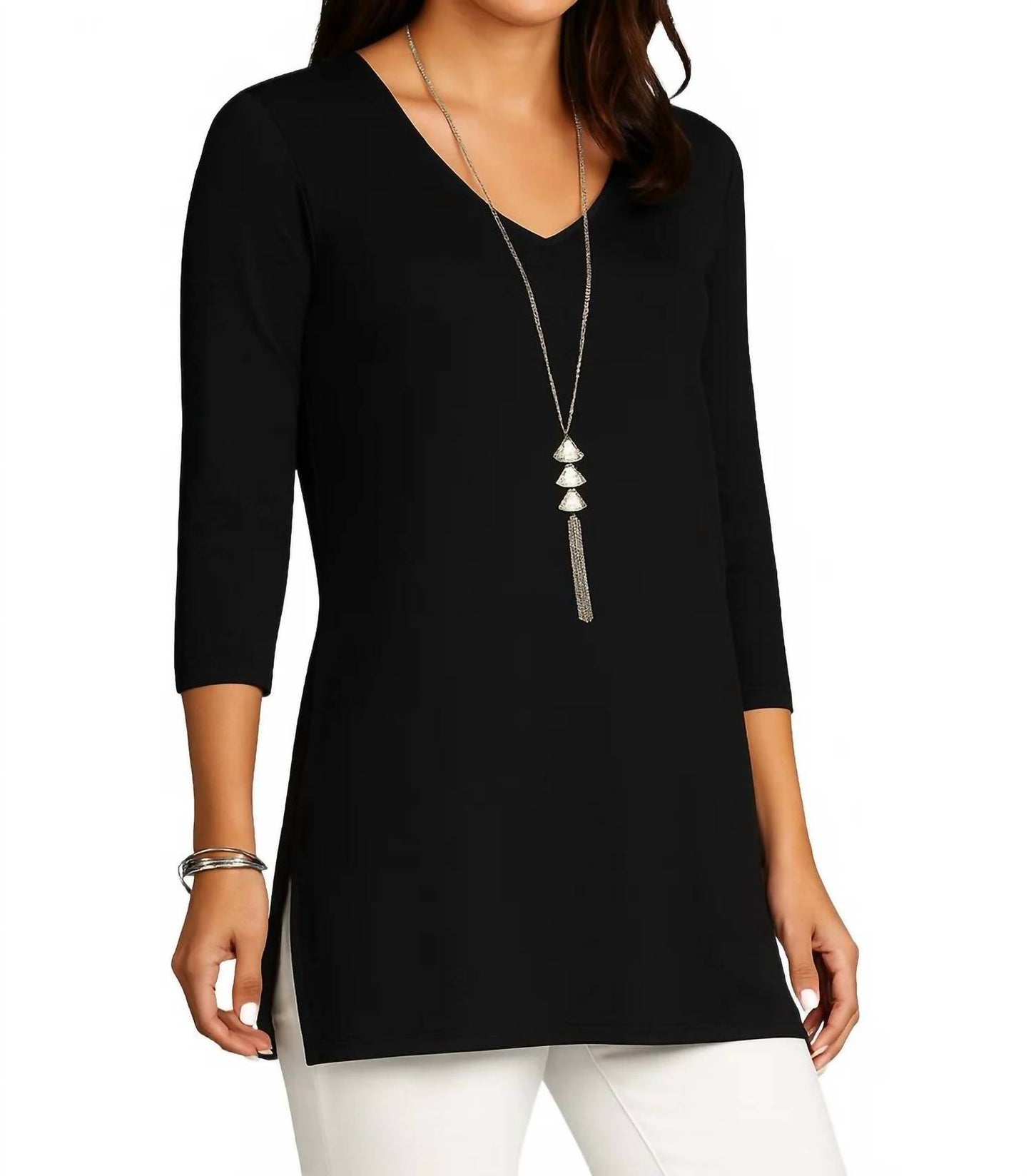Sandra V-neck 3/4 Tunic