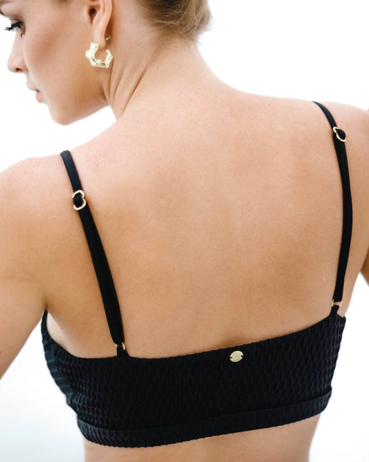 Gigizara - Midnight Surf Bikini Top Retro Surf Chic & Eco Finish - Rack Hunt -