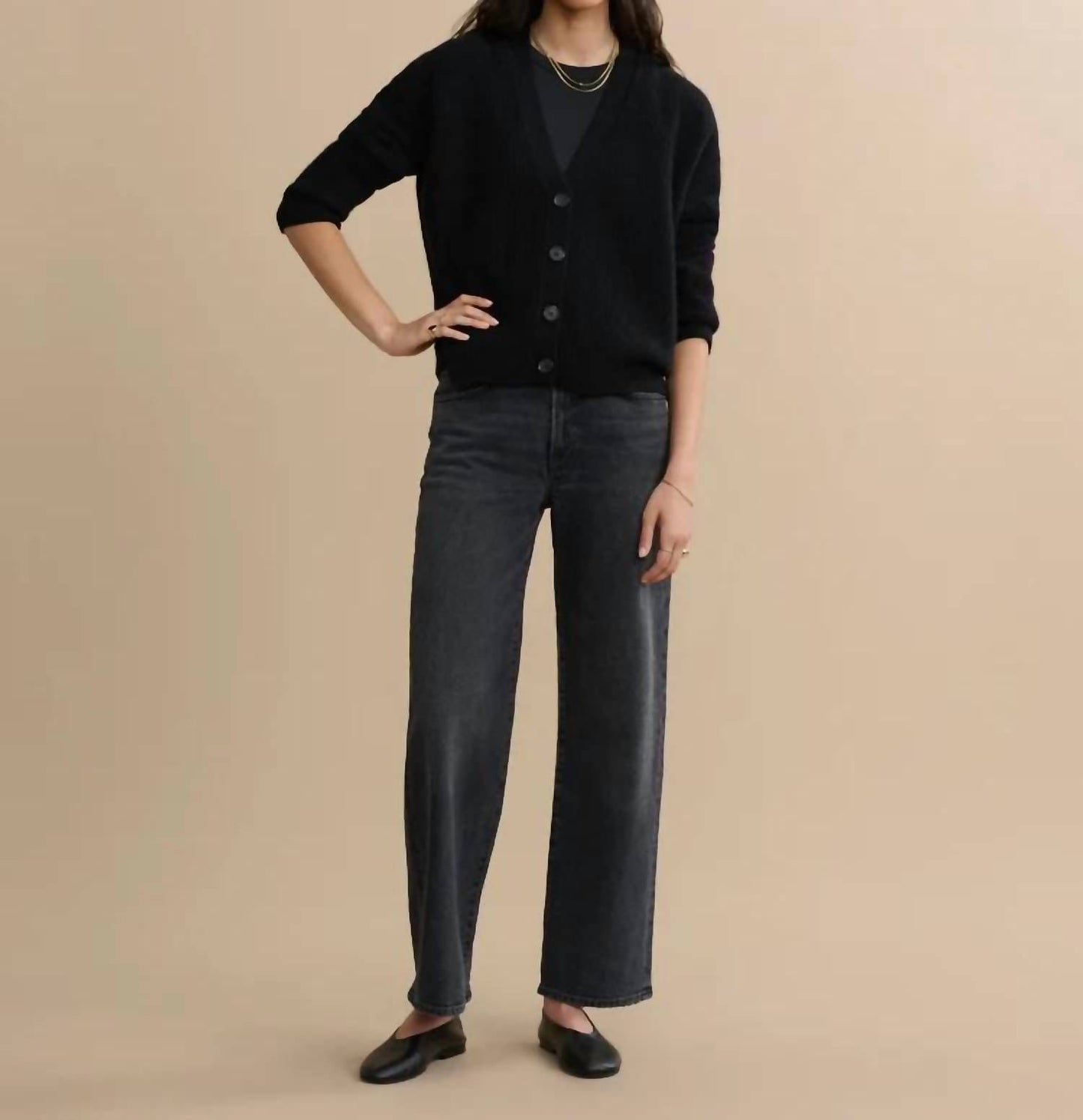 Cropped Cashmere Cocoon Cardigan