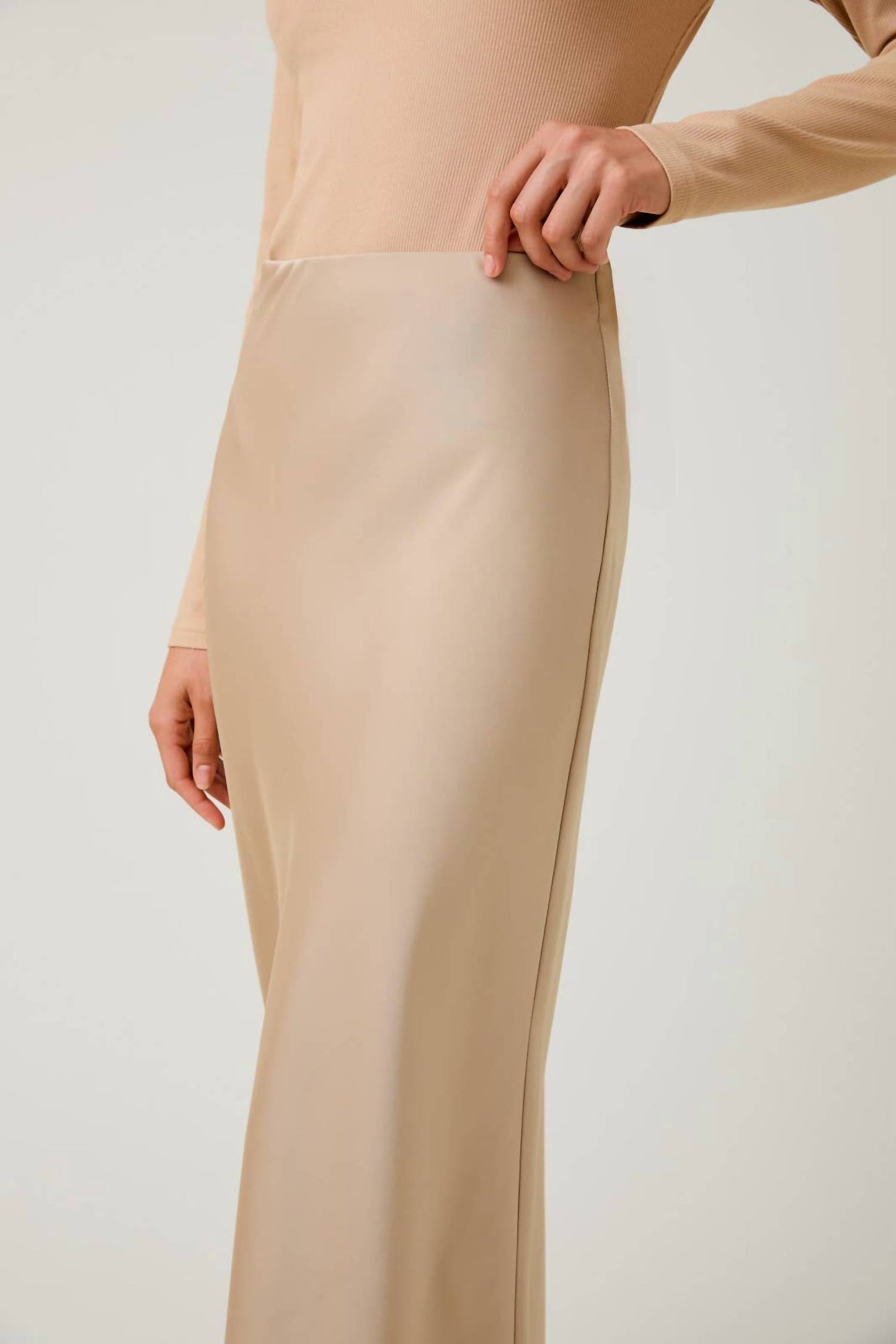 Satin Bias Skirt
