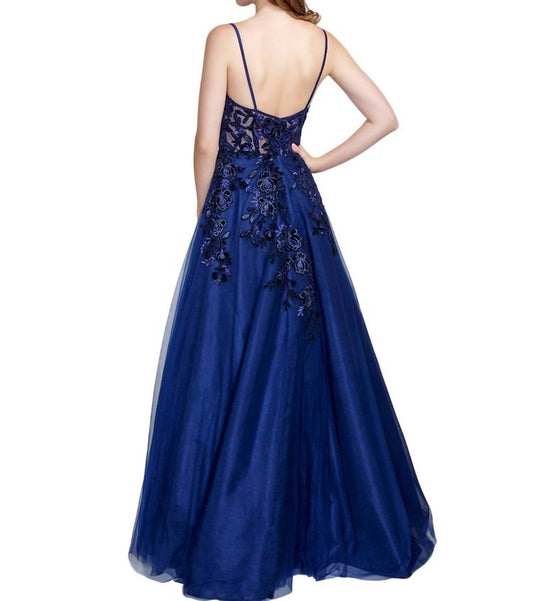 Nina Canacci - Floral Applique Ball Gown - Rack Hunt