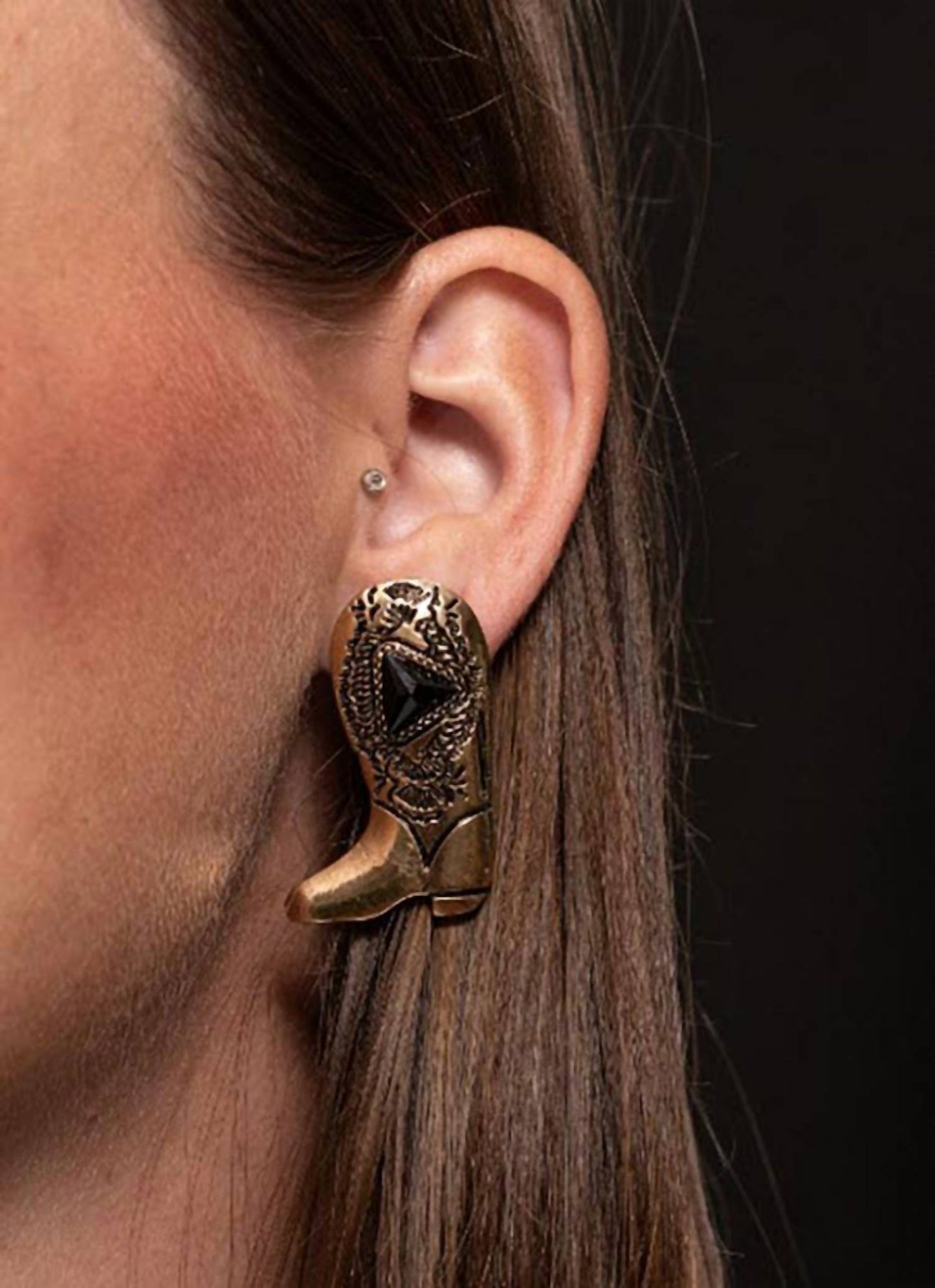 Boot Post Earrings