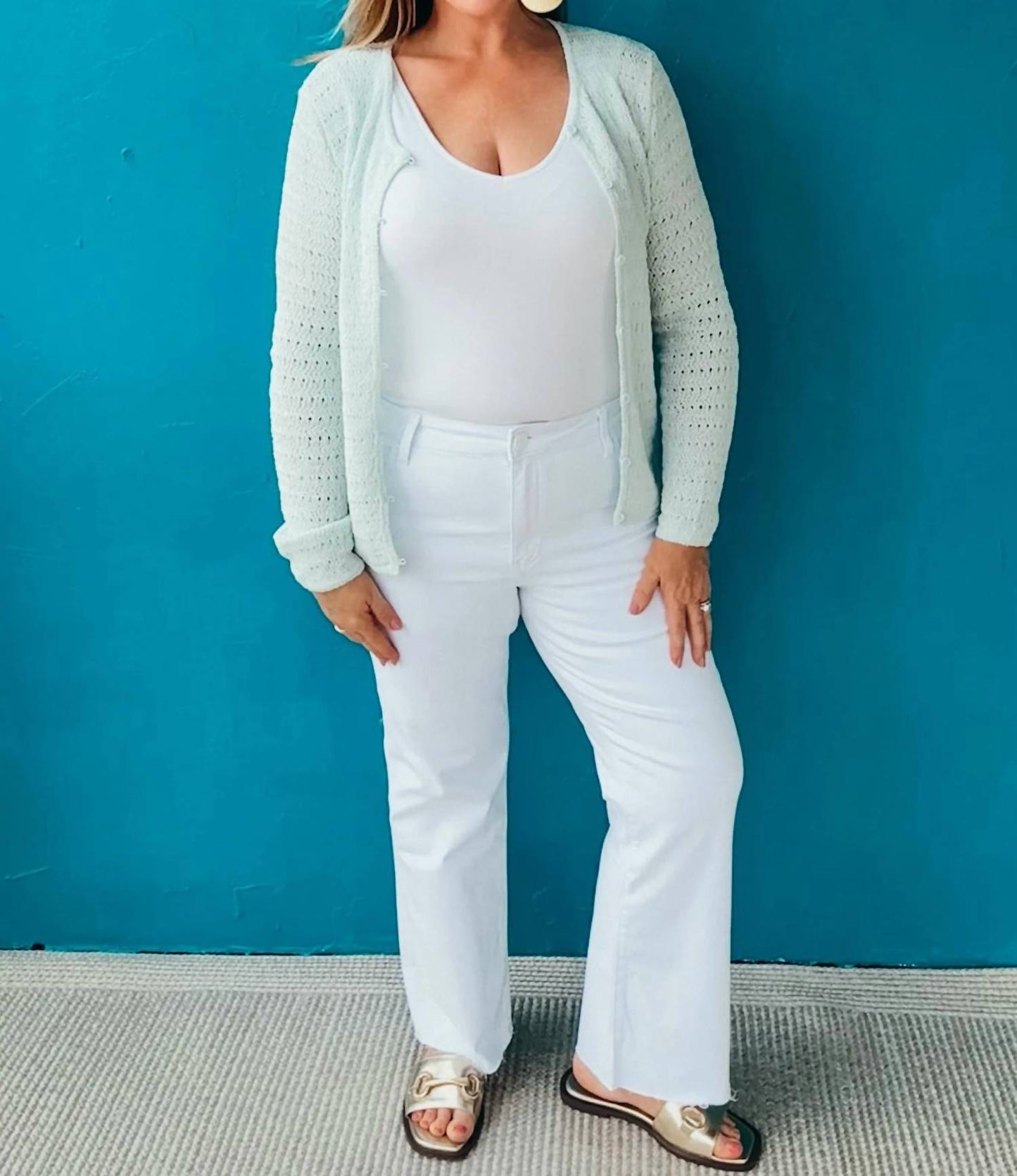 Iris Long Sleeve Button Down Cardigan