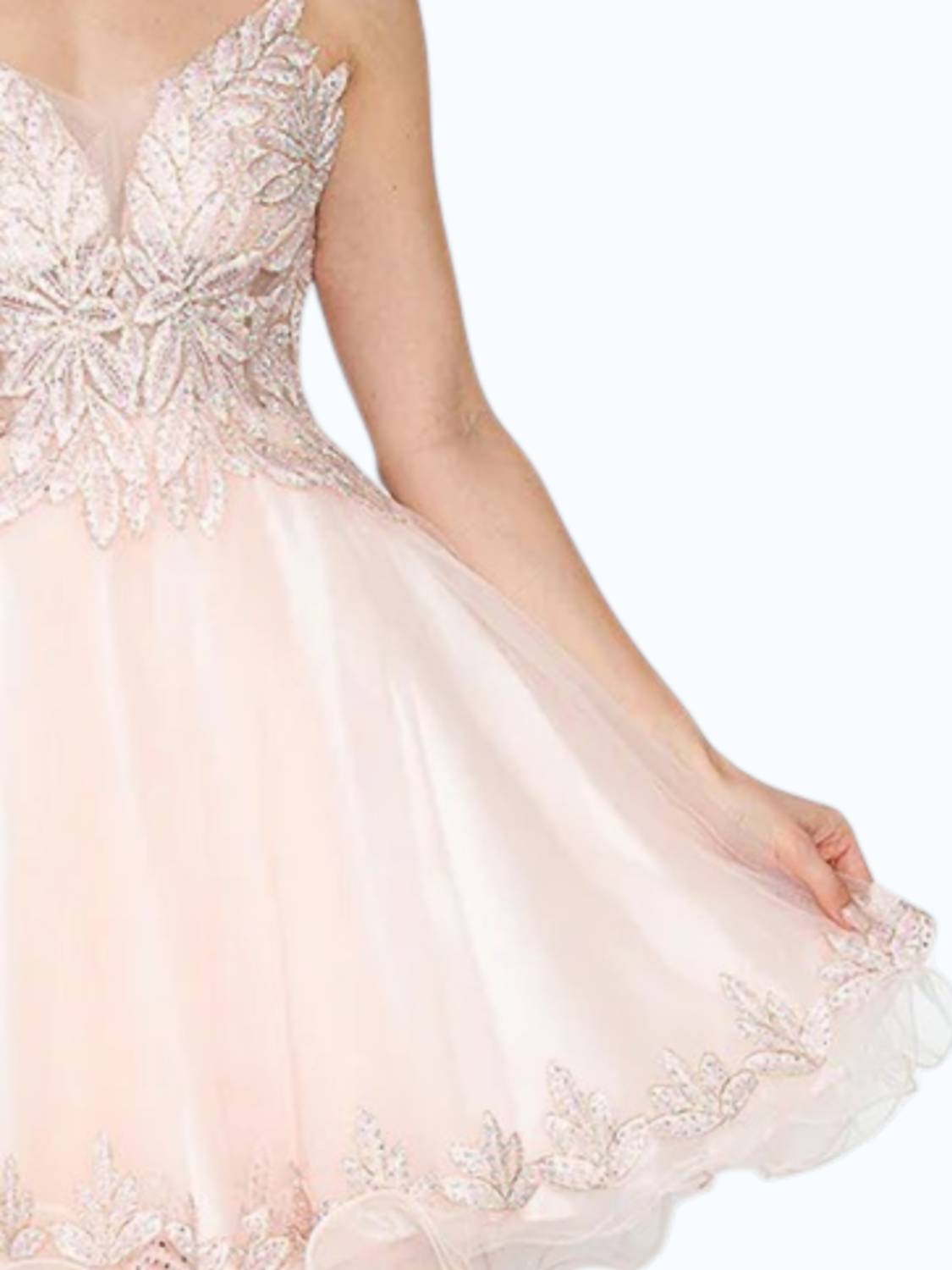 Homecoming Tulle With Sequin Lace Bodice Fit & Flare Cocktail Party Dress