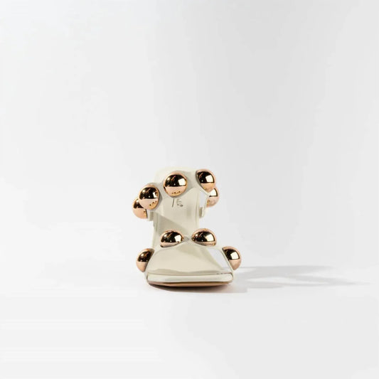 Anne Michelle - Women's Dome Stud Double Strap Heeled Sandal - Rack Hunt